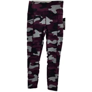 Reebok Purple & Gray Camouflage Print Highrise 7/8 Leggings Womens Size Small